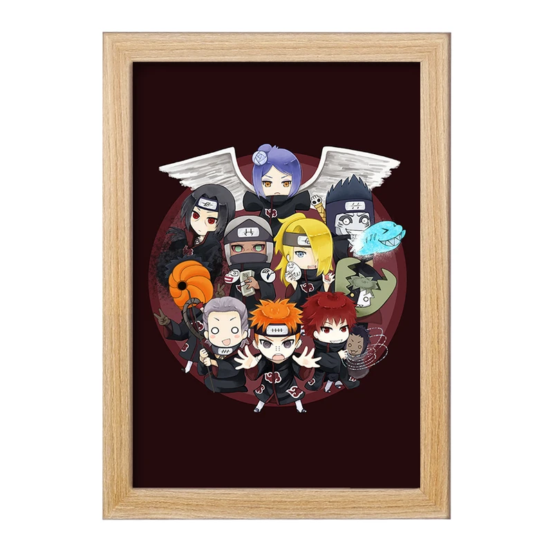 تابلو خندالو مدل گروه اکاتسوکی انیمه ناروتو Naruto  کد 11229