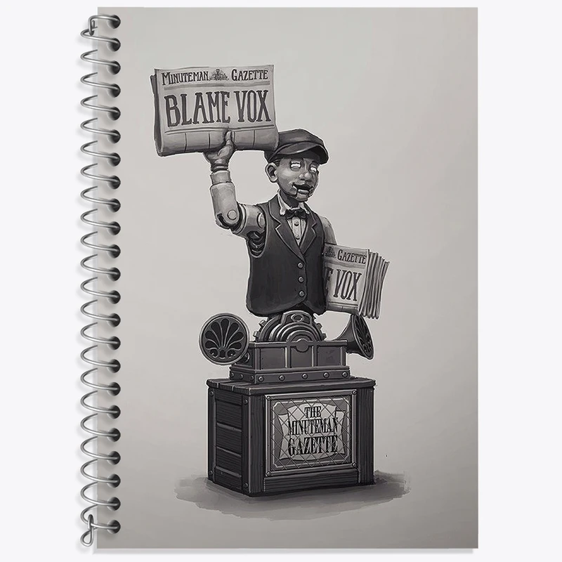 دفتر زبان 50 برگ خندالو مدل سه خط طرح بازی بایوشاک (Bioshock) کد 31323