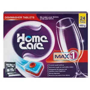 قرص ماشین ظرفشویی هوم کر مدل MAX IN 1 بسته 24 عددی