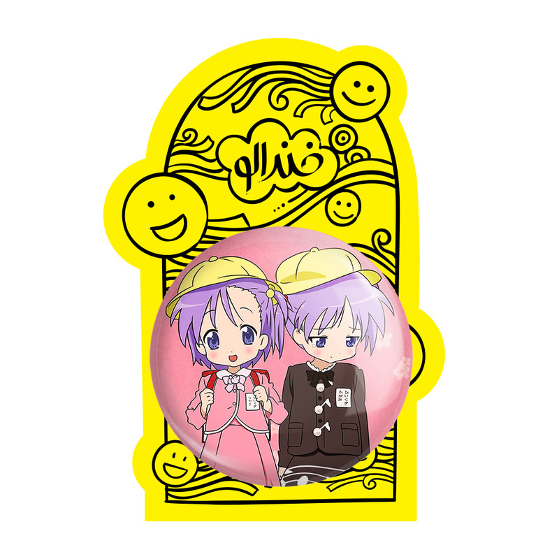 آینه جیبی خندالو مدل کاگامی و تسوکاسا انیمه Lucky Star  کد 23590