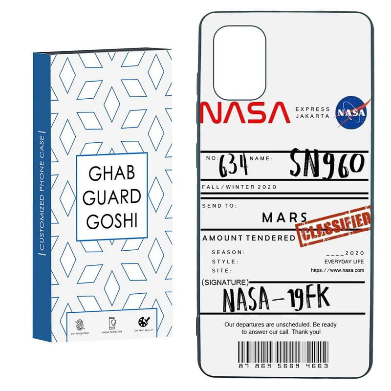 کاور قاب گارد گوشی طرح ناسا کد TPU-192 مناسب برای گوشی موبایل سامسونگ  GALAXY A31