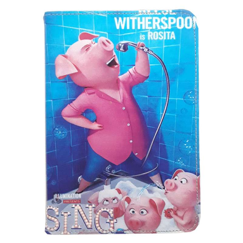 کیف کلاسوری  طرح Piggy کد TB291 مناسب برای تبلت تا سایز 7 اینچ 