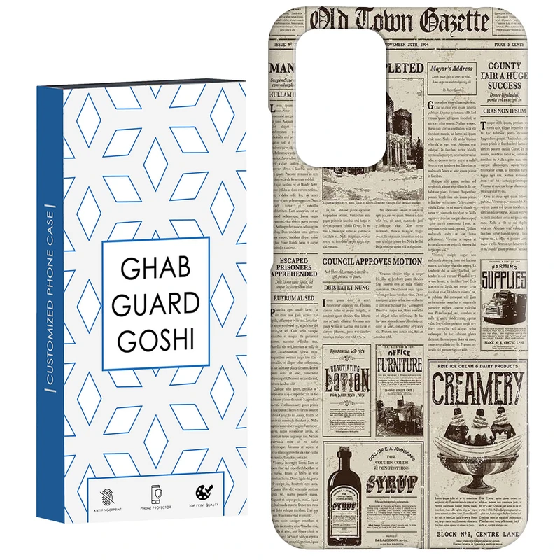 کاور قاب گارد گوشی طرح روزنامه کد Dimo-691 مناسب برای گوشی موبایل شیائومی  Redmi 10 