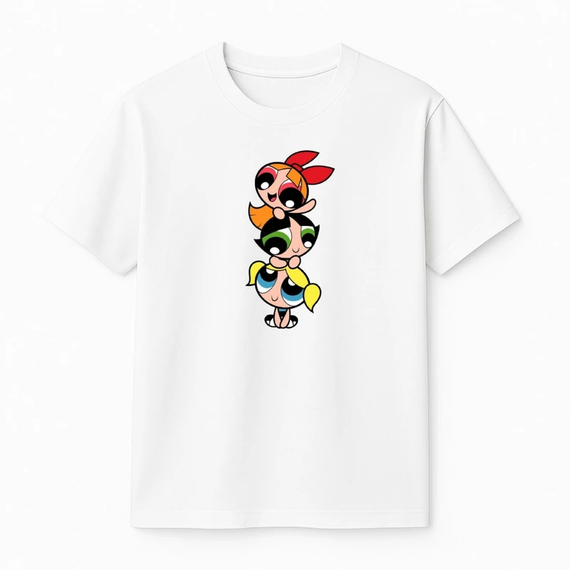 تی‌شرت آستین کوتاه پسرانه مدل سه دخترک 