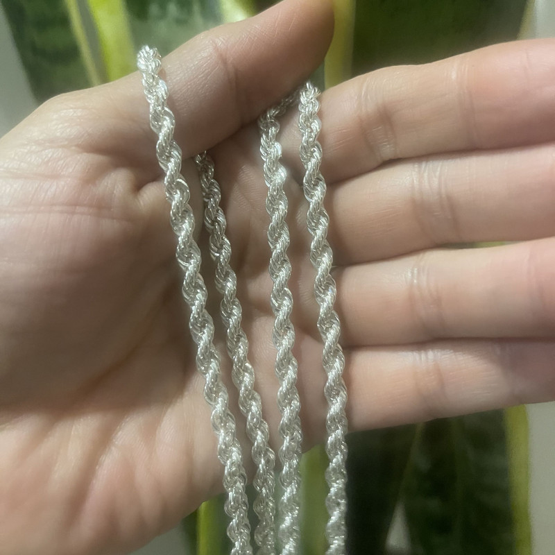 زنجیر نقره مردانه گالری ظهیرالدینی مدل  طنابی درشت TNB-LX-60-65