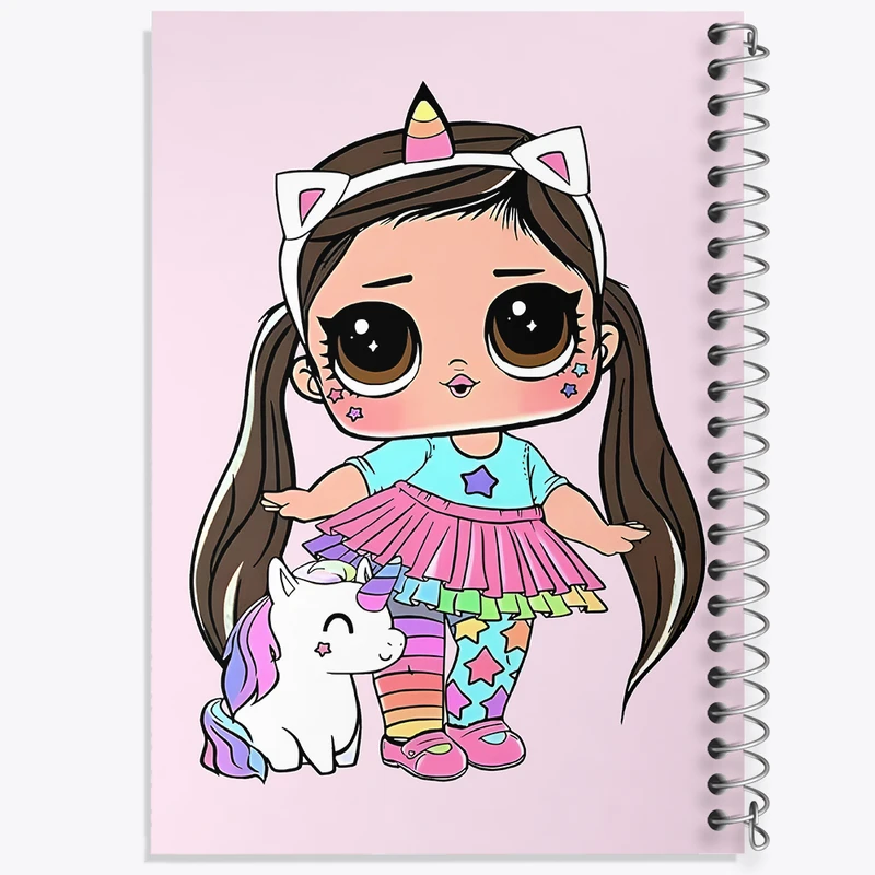 دفتر نقاشی 50 برگ خندالو طرح عروسک Lol کد N5060
