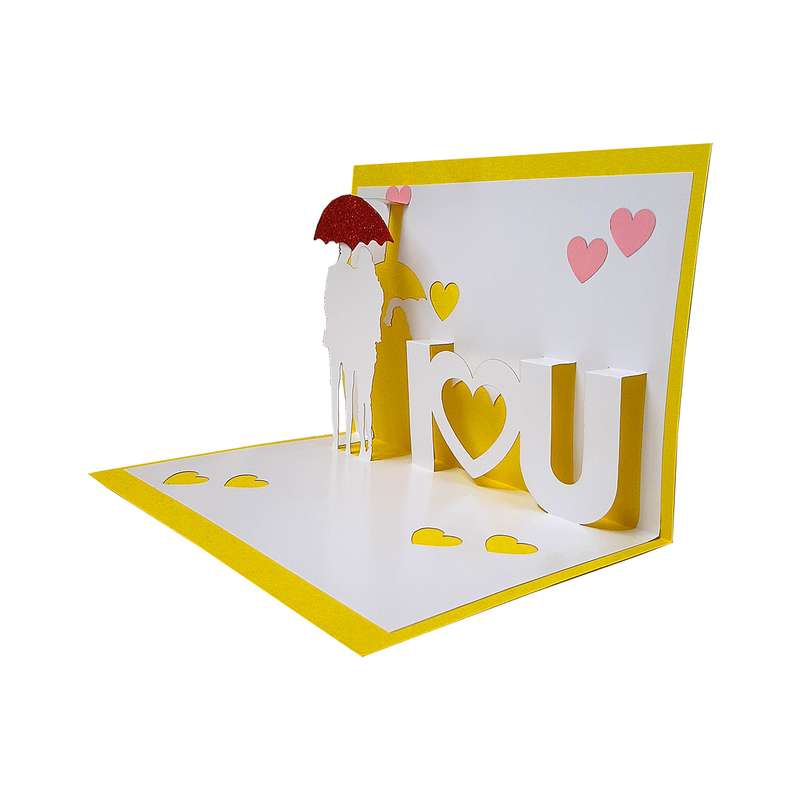 کارت پستال مدل سه بعدی عاشقانه کد 706