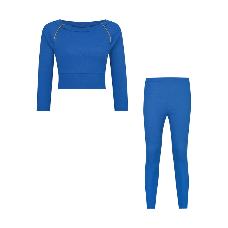 ست کراپ تی شرت و شلوار زنانه ناتوسا مدل NT819-2