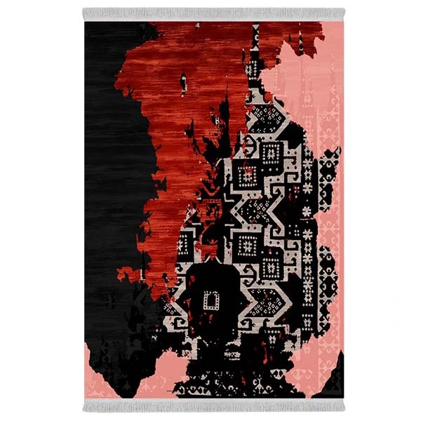 فرش پارچه‌ای دفه مدل فرشینه طرح مدرن کد 534