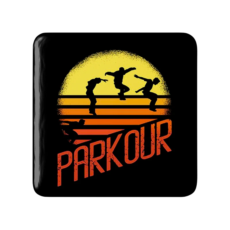 مگنت خندالو طرح پارکور مدل مربعی کد 30395