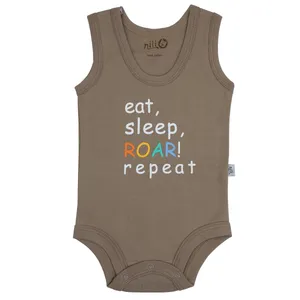 بادی نوزادی پسرانه نیلی مدل Lion765