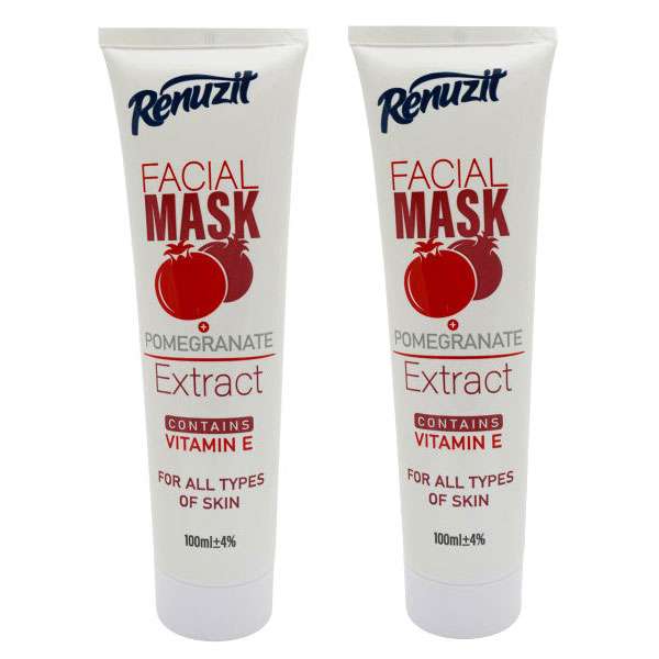 ماسک صورت رینوزیت مدل انار حجم 100 میلی لیتر مجموعه 2 عددی