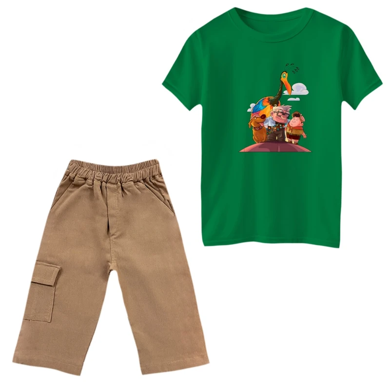 ست تی‌شرت و شلوارک پسرانه مدل آپ کد 2