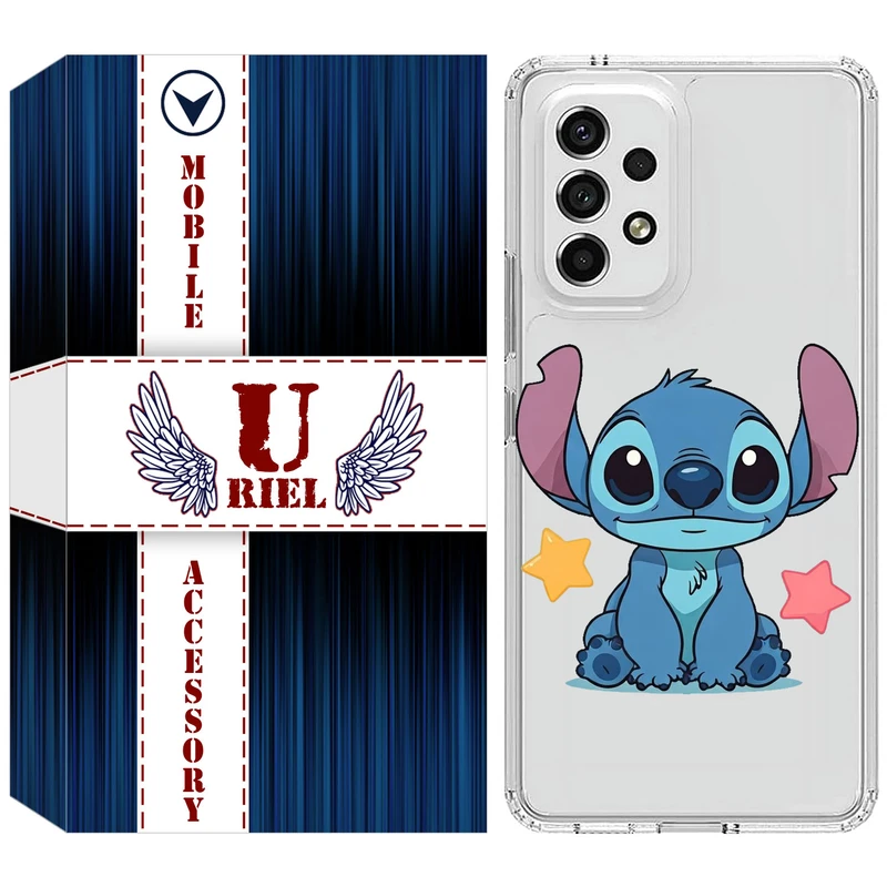 کاور یوریل مدل Clear کد 70 طرح استیچ مناسب برای گوشی موبایل سامسونگ Galaxy A13 4G