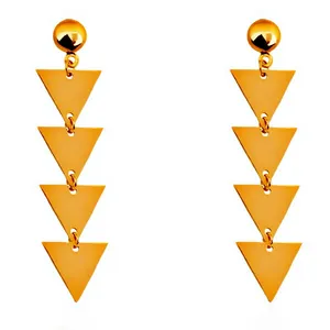 گوشواره طلا 18 عیار زنانه آمانژ مدل مثلث کد D2922