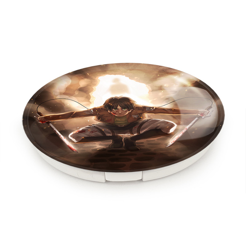 آینه جیبی خندالو طرح ارن یگر انیمه اتک آن تایتان Attack on Titan مدل تاشو کد 18543