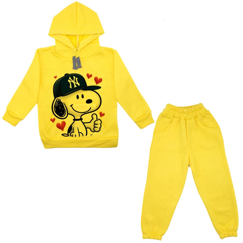 ست هودی و شلوار پسرانه مدل سگ A02