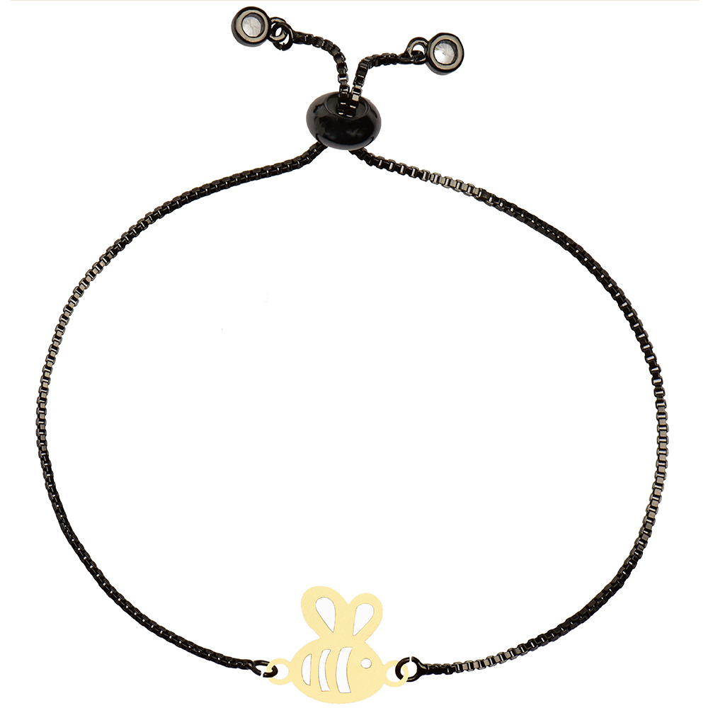 دستبند طلا 18 عیار زنانه کرابو طرح زنبور مدل Kr2977