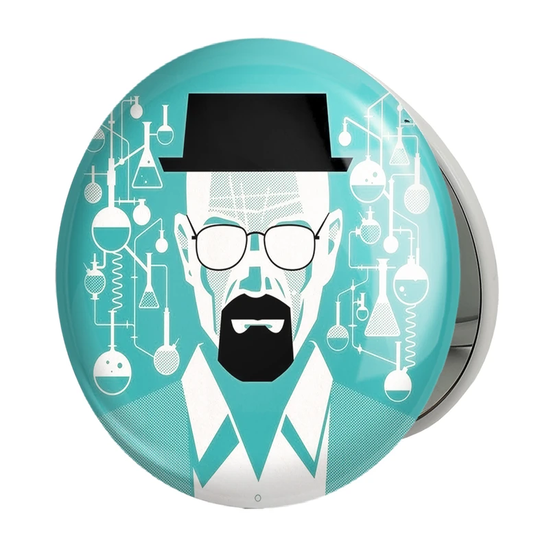 آینه جیبی خندالو طرح سریال بریکینگ بد Breaking Bad مدل تاشو کد 13290 