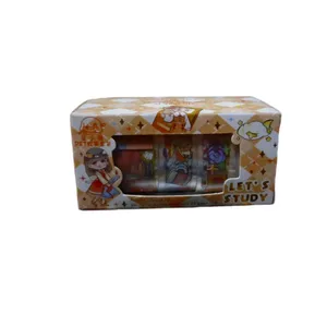 چسب نواری مدل واشی طرح دختر کد 05 بسته 4عددی