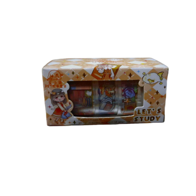چسب نواری مدل واشی طرح دختر کد 05 بسته 4عددی
