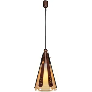 چراغ آویز دارکار مدل کلاب تک شعله کد 94