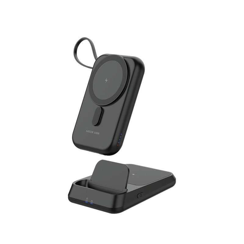 پاوربانک گرین لاین مدل 3IN1 MAGSAFE PD 20W ظرفیت 100000میلی آمپر ساعت