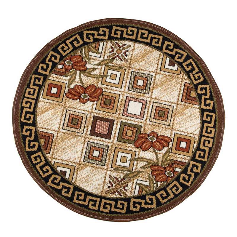 گلیم ماشینی پارمیس طرح میخک دایره گلیم ماشینی پارمیس طرح میخک دایره
