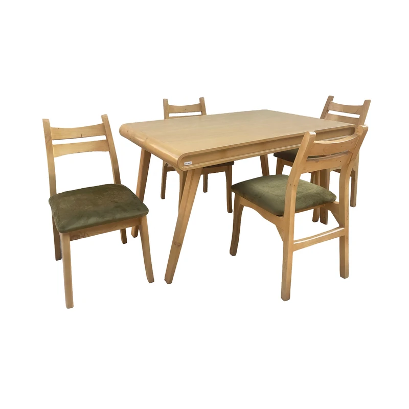 میز و صندلی ناهارخوری 4 نفره گالری چوب آشنایی مدل Khod-Gvz-rad4