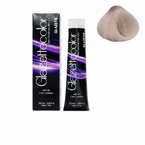 رنگ مو گلازت شماره SSA حجم 100 میلی‌لیتر رنگ سوپر بلوند خاکستری خیلی سرد