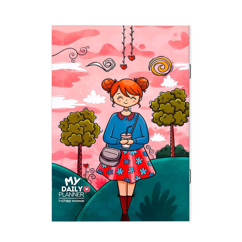 دفتر برنامه ریزی 40 برگ آی چاپ طرح دخترانه کد 154