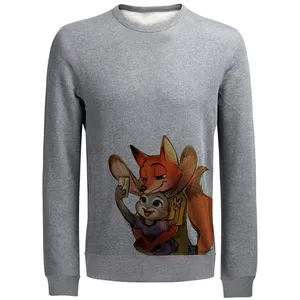 سویشرت زنانه 27 طرح ZOOTOPIA کد J07 رنگ طوسی روشن