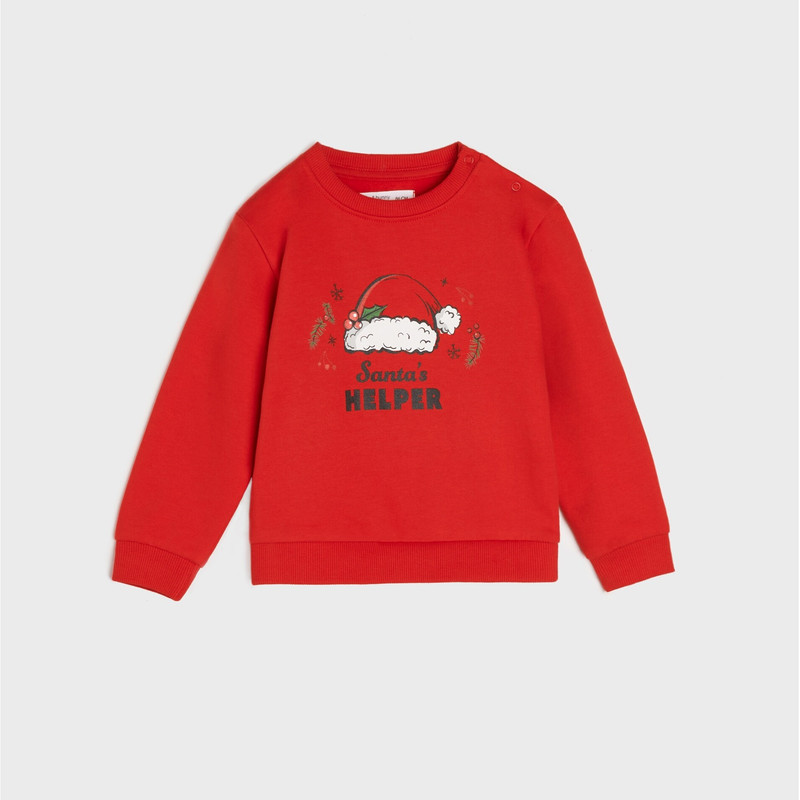 سویشرت نوزادی سین سی مدل santa,s helper