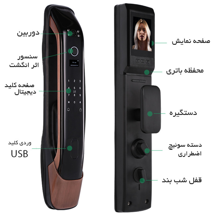 دستگیره هوشمند چیره مدل CQ01HD