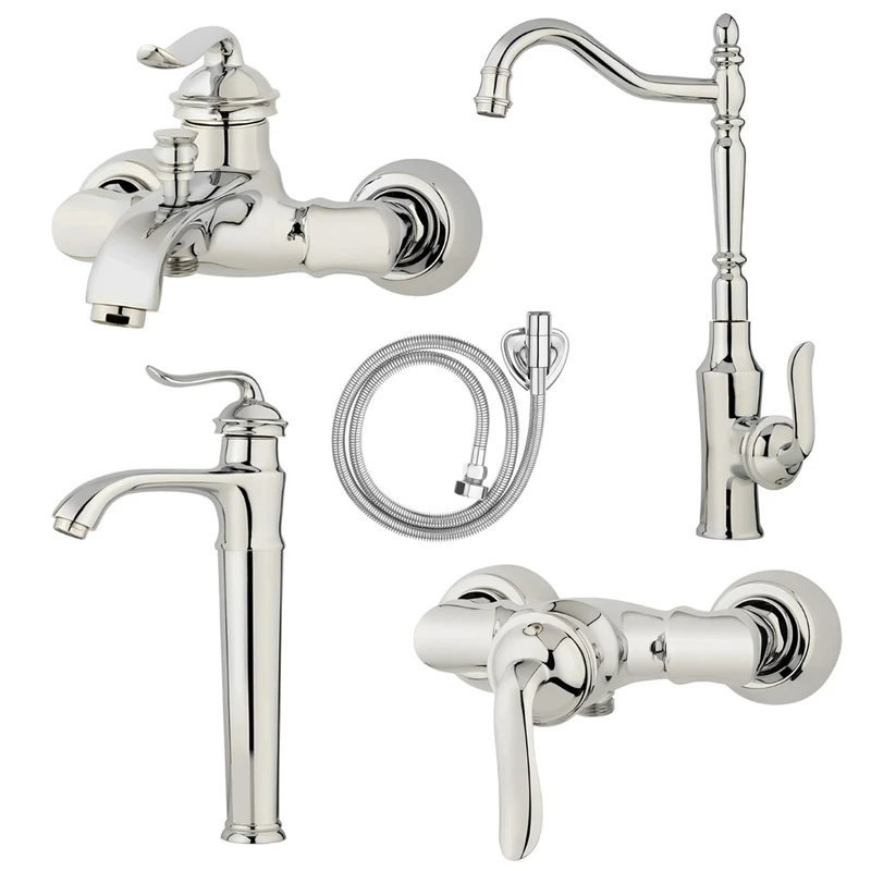 ست شیرآلات نایریکا مدل هلن  کد B-03 مجموعه 5 عددی