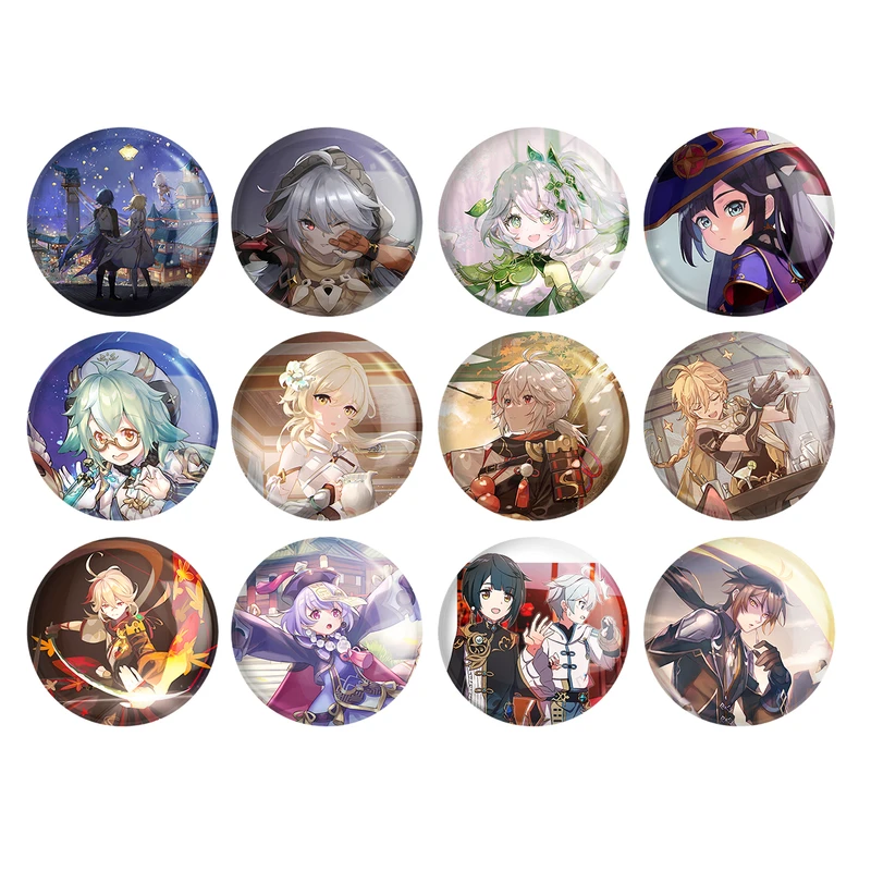 پیکسل خندالو مدل بازی گنشین ایمپکت Genshin Impact کد 1552 مجموعه 12 عددی