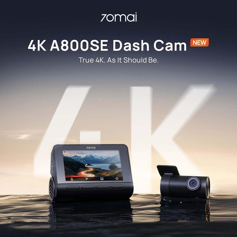 دوربین ثبت وقایع خودرو سونتی می مدل 70mai Dash Cam 4K A800SE Set کد A800SE به همراه دوربین عقب