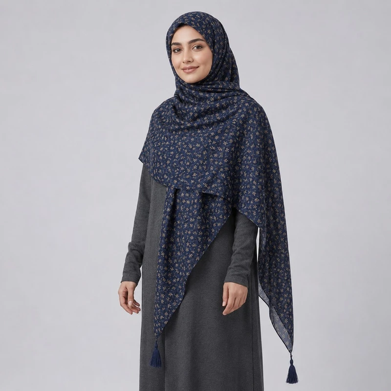شال زنانه طرح ریز مدل نیلا کد S0034
