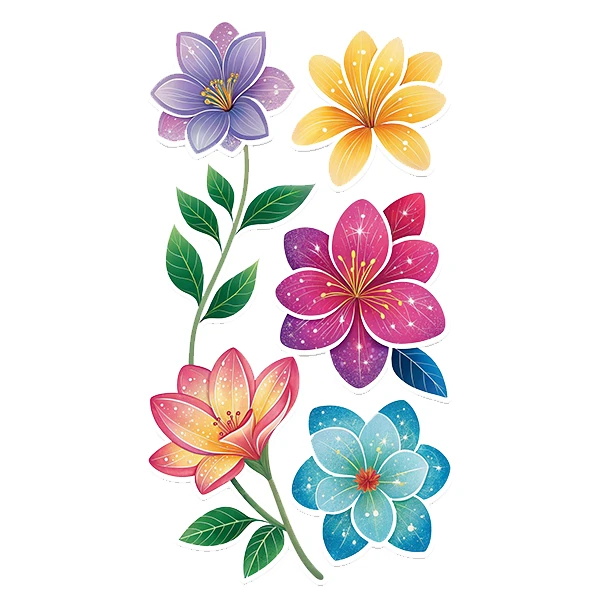  استیکر پارچه و لباس پاد آفرین طرح گل کد 4684