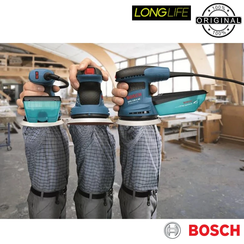 عکس شماره 8 : سنباده لرزان بوش مدل فوق حرفه ای دو کاره gex 125-1 ae