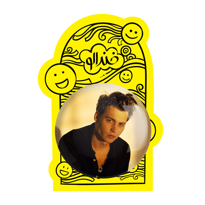 آینه جیبی خندالو مدل جانی دپ Johnny Depp  کد 3293