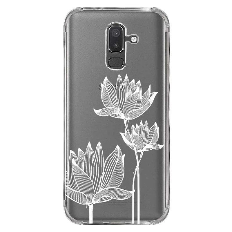 کاور مگافون طرح گل مدل C47-W مناسب برای گوشی موبایل سامسونگ Galaxy A6 Plus