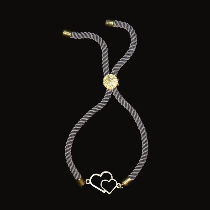 دستبند طلا 18 عیار زنانه الن نار مدل قلب کد ELN9607