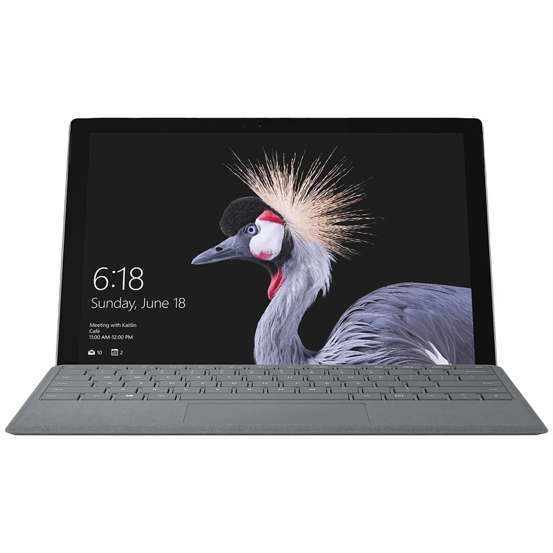 تبلت مایکروسافت مدل Surface Pro 2017 - D به همراه کیبورد سیگنیچر رنگ پلاتینیوم و کیف چرم صنوبر  - ظرفیت 256 گیگابایت