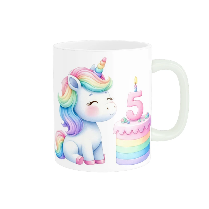 ماگ پاد آفرین طرح اسب تک شاخ  کد 4317