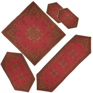 ست 5 تکه رومیزی ترمه مدل نسترن کد DT5-5
