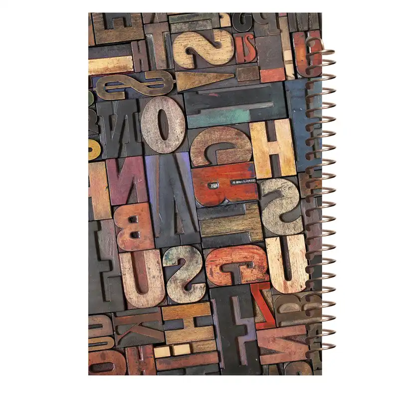 دفتر یادداشت مشایخ طرح حروف انگلیسی مدل دوخط کد Z10