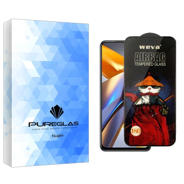 محافظ صفحه نمایش پیور گلس مدل NuGlas Airbag مناسب برای گوشی موبایل شیائومی Poco M5s