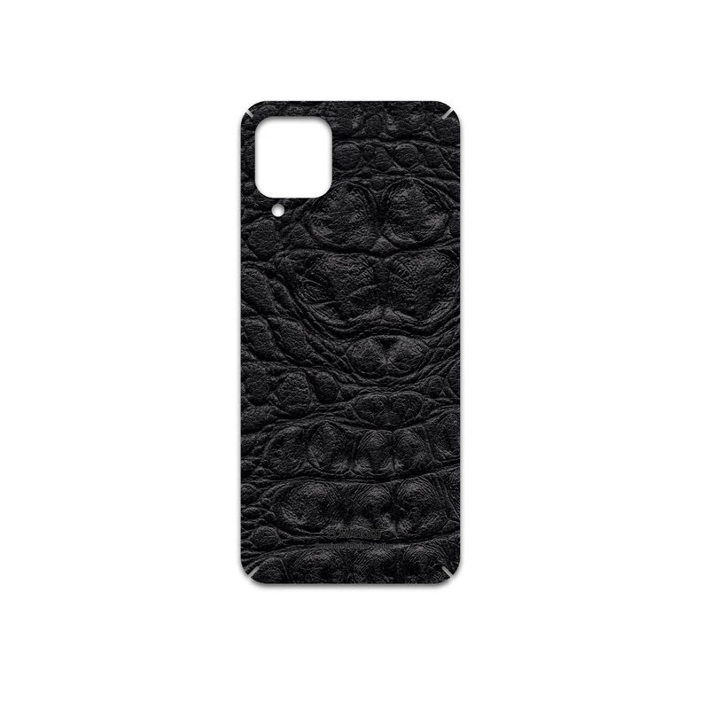 برچسب پوششی ماهوت مدل Black-Crocodile-Leather مناسب برای گوشی موبایل سامسونگ Galaxy A12