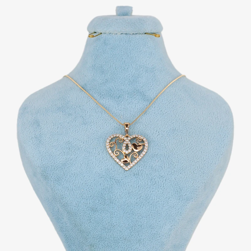 گردنبند زنانه ژوپینگ مدل قلبی کد AAB753